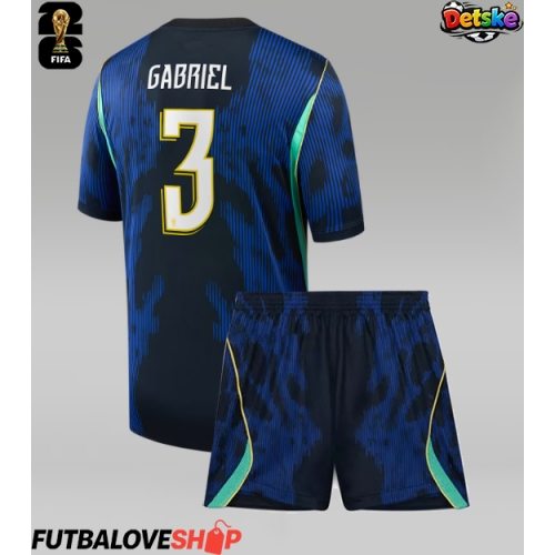 Dres Brazília Gabriel Magalhaes #3 Preč pre deti MS 2026 Krátky Rukáv (+ trenírky)